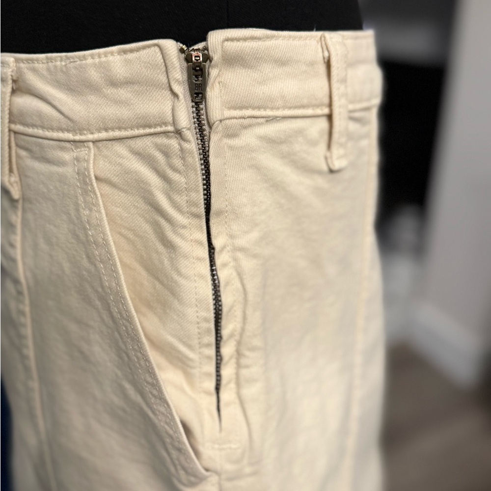 Banana Republic Factory Maxi A-Line Denim Skirt in Ecru - Size 10 - Picture 6 of 8